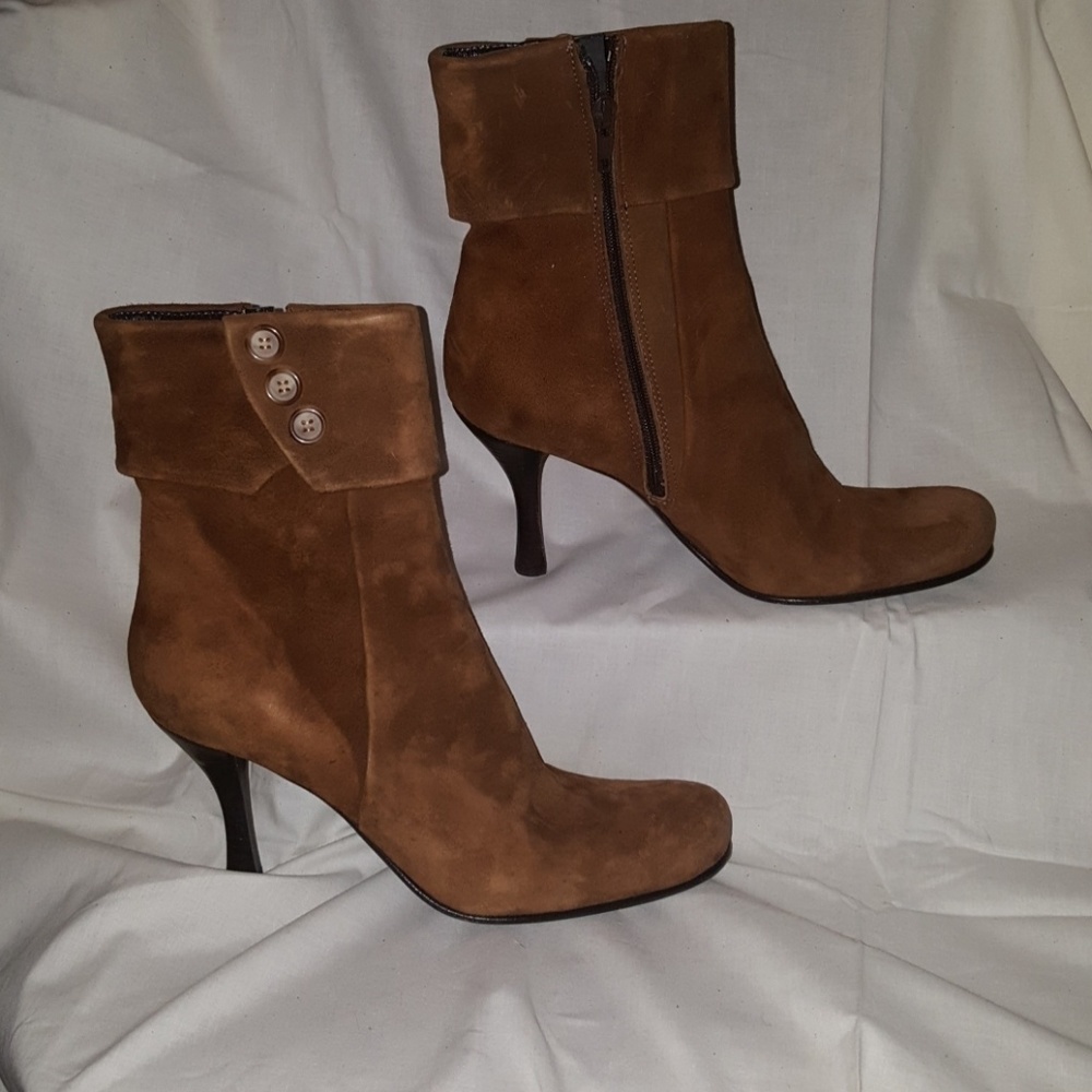 Charles David Cognac Suede Boot